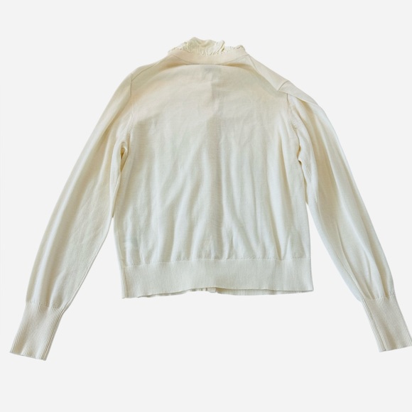 J. Crew Fine Gage Merino Wool Ruffle Cardigan Sweater - Picture 5 of 8